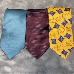 3 Tie Bundle-2 Club Room Silk Ties + Thai Silk Tie